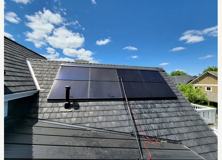 Solar panels being cleaned with purified water in Southern Oregon